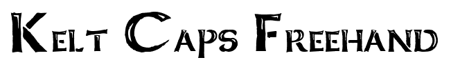 Kelt Caps Freehand font