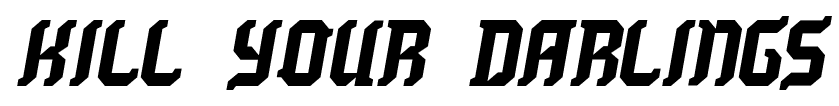 Kill your darlings font