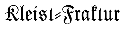 Kleist-Fraktur font