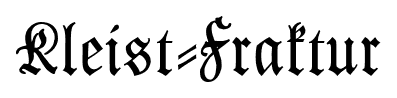 Kleist-Fraktur font