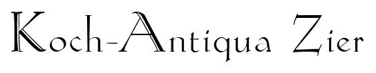 Koch-Antiqua Zier font