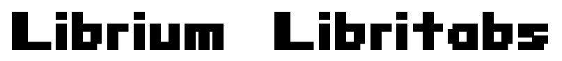 Librium + Libritabs font