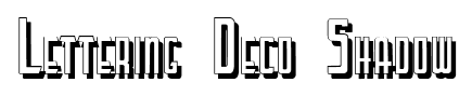 Lettering Deco Shadow font