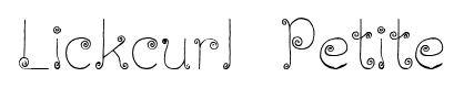 Lickcurl Petite font