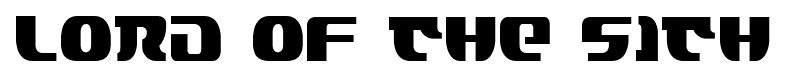 Lord of the Sith font