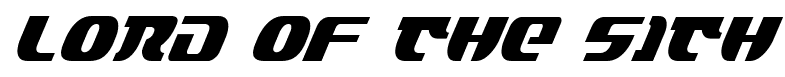 Lord of the Sith font