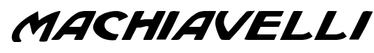 Machiavelli font