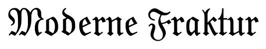 Moderne Fraktur font