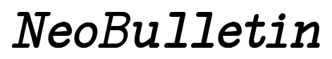 NeoBulletin font