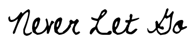 Never Let Go font