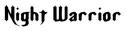 Night Warrior font