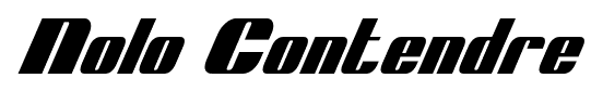 Nolo Contendre font