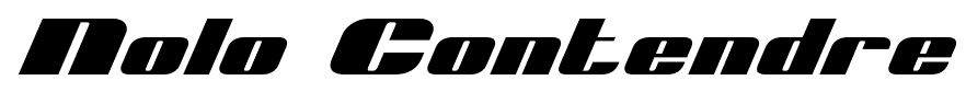 Nolo Contendre font