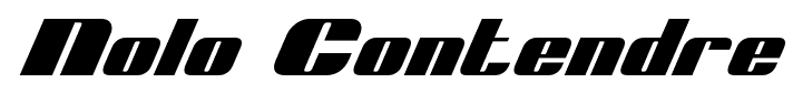 Nolo Contendre font