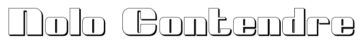 Nolo Contendre font