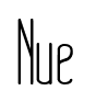 Nue font