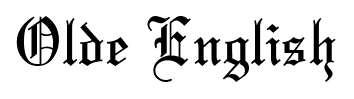 Olde English font
