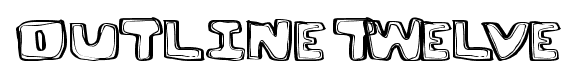 Outline Twelve font