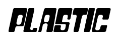 Plastic font