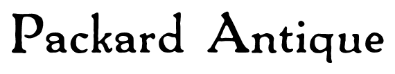 Packard Antique font