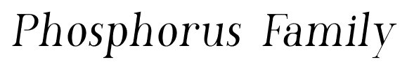 Phosphorus Family font