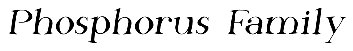 Phosphorus Family font