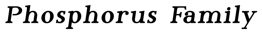 Phosphorus Family font