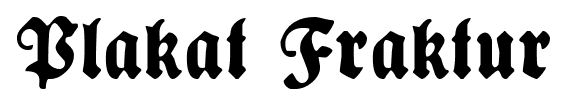 Plakat Fraktur font