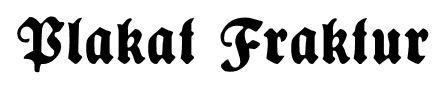 Plakat Fraktur font