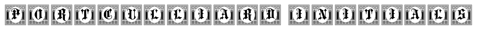 PORTCULLIARD INITIALS font