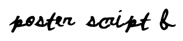Poster Script B font