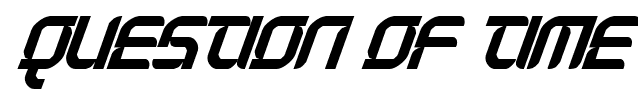 Question of Time font