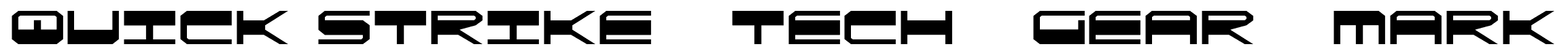 Quick Strike + Tech + Gear + Mark font