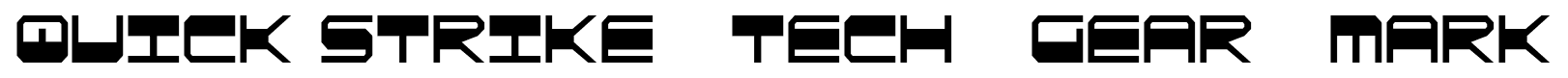 Quick Strike + Tech + Gear + Mark font