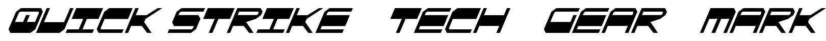 Quick Strike + Tech + Gear + Mark font