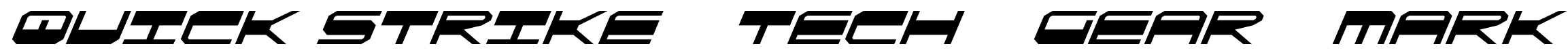 Quick Strike + Tech + Gear + Mark font