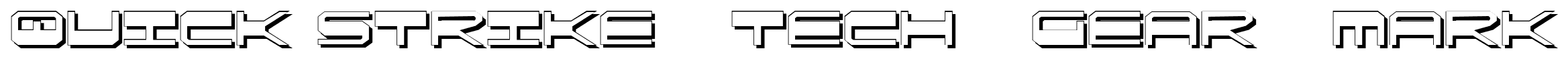 Quick Strike + Tech + Gear + Mark font