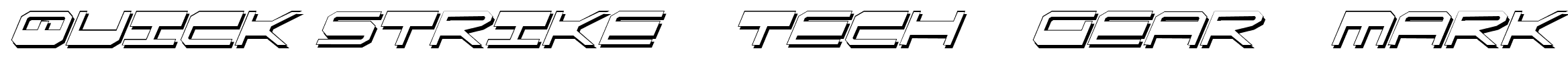 Quick Strike + Tech + Gear + Mark font