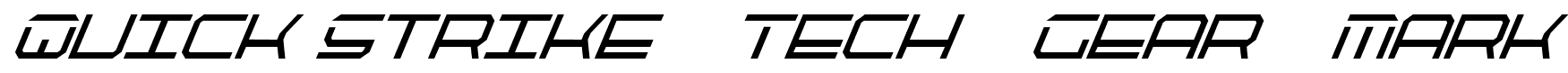 Quick Strike + Tech + Gear + Mark font