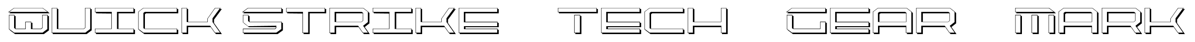 Quick Strike + Tech + Gear + Mark font