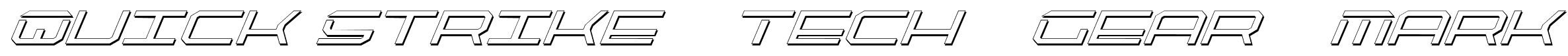 Quick Strike + Tech + Gear + Mark font