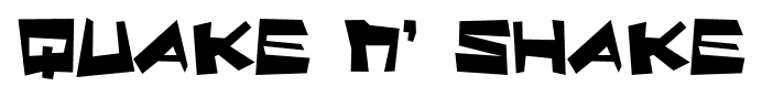 Quake n’ Shake font