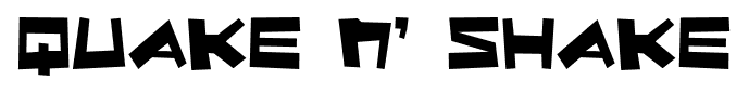 Quake n’ Shake font