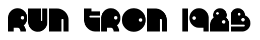 Run Tron 1983 font