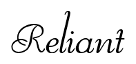 Reliant font