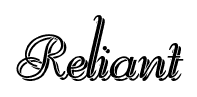 Reliant font