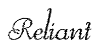 Reliant font
