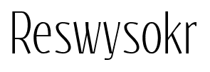 Reswysokr font