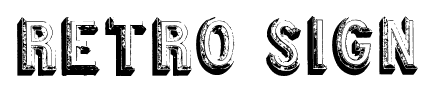 Retro sign font