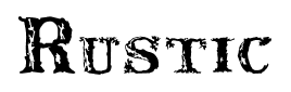 Rustic font